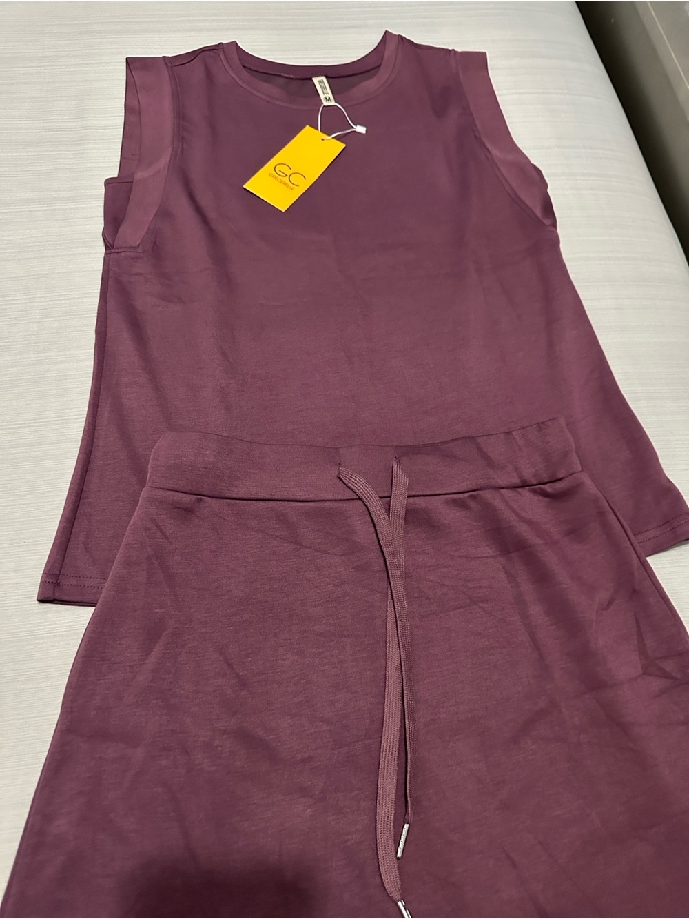 Women’s Plum Sleeveless Jumpsuit Set